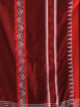 Load image into Gallery viewer, Black Cotton Handwoven Soft Saree With Temple Border