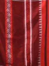 Load image into Gallery viewer, Blue Cotton Handwoven Soft Saree With Temple Border