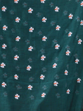 Load image into Gallery viewer, Teal Cotton Handwoven Soft Saree With Floral Motifs