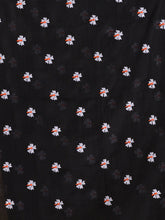 Load image into Gallery viewer, Black Cotton Handwoven Soft Saree With Floral Motifs