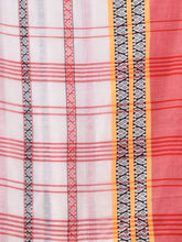 Load image into Gallery viewer, White Cotton Handwoven Saree With Texture Border