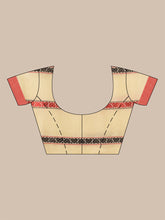 Load image into Gallery viewer, Light Yellow Cotton Handwoven Saree With Texture Border