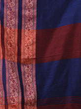 Load image into Gallery viewer, Maroon Cotton Handwoven Soft Saree With Paisley Border