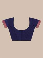 Load image into Gallery viewer, Violet Cotton Handwoven Soft Saree With Paisley Border