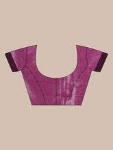 Load image into Gallery viewer, Purple Tissue Handwoven Saree With Texture Border