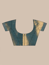 Load image into Gallery viewer, Teal And Gold Tissue Handwoven Soft Saree