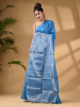 Load image into Gallery viewer, Blue Tissue Handwoven Soft Saree
