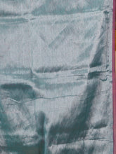 Load image into Gallery viewer, Teal And Purple Tissue Handwoven Soft Saree