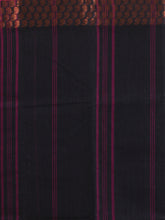 Load image into Gallery viewer, Black Pure Cotton Tant Saree With Woven Designs