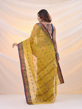 Load image into Gallery viewer, Mustard Pure Cotton Tant Saree With Woven Designs
