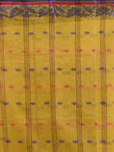 Load image into Gallery viewer, Mustard Pure Cotton Tant Saree With Woven Designs