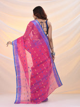 Load image into Gallery viewer, Bubblegum Pink Pure Cotton Tant Saree With Woven Designs