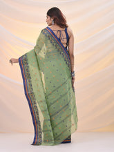 Load image into Gallery viewer, Pistachio Green Pure Cotton Tant Saree With Woven Designs