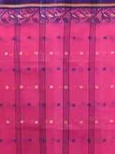 Load image into Gallery viewer, Pink Pure Cotton Tant Saree With Woven Designs