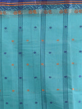 Load image into Gallery viewer, Sea Green Pure Cotton Tant Saree With Woven Designs