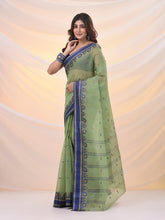 Load image into Gallery viewer, Pistachio Green Pure Cotton Tant Saree With Woven Designs