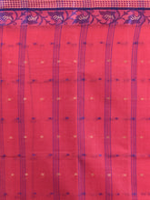 Load image into Gallery viewer, Punch Pink Pure Cotton Tant Saree With Woven Designs