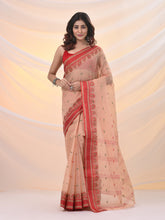 Load image into Gallery viewer, Beige Pure Cotton Tant Saree With Woven Designs