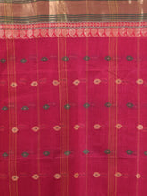 Load image into Gallery viewer, Fuchsia Pure Cotton Tant Saree With Woven Designs