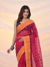 Load image into Gallery viewer, Fuchsia Pure Cotton Tant Saree With Woven Designs