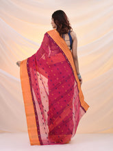 Load image into Gallery viewer, Fuchsia Pure Cotton Tant Saree With Woven Designs