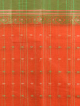 Load image into Gallery viewer, Orange Pure Cotton Tant Saree With Woven Designs