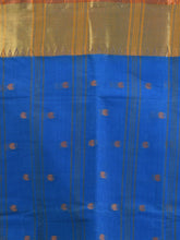Load image into Gallery viewer, Sapphire Blue Pure Cotton Tant Saree With Zari Border