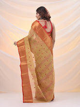 Load image into Gallery viewer, Dark Beige Pure Cotton Tant Saree With Zari Border