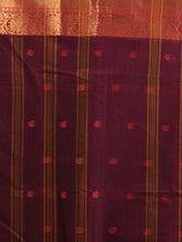 Load image into Gallery viewer, Dark Red Pure Cotton Tant Saree With Zari Border
