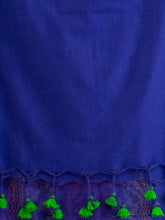 Load image into Gallery viewer, Blue & Green Woven Design Cotton Saree