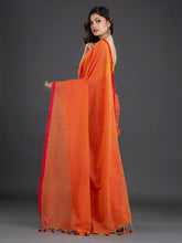 Load image into Gallery viewer, Orange & Red Cotton Saree