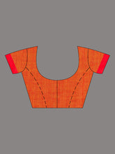 Load image into Gallery viewer, Orange & Red Cotton Saree
