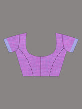 Load image into Gallery viewer, Purple & Blue Cotton Saree