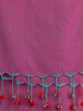 Load image into Gallery viewer, Red & Purple Solid Cotton Saree