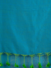 Load image into Gallery viewer, Blue & Green Cotton Saree