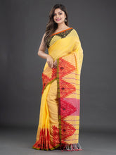 Load image into Gallery viewer, Yellow & Red Cotton Saree
