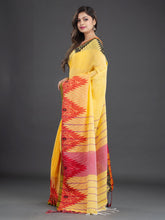 Load image into Gallery viewer, Yellow & Red Cotton Saree