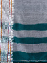 Load image into Gallery viewer, Teal & Grey Cotton Saree
