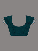 Load image into Gallery viewer, Teal & Grey Cotton Saree