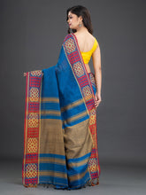 Load image into Gallery viewer, Blue & Red Cotton Saree
