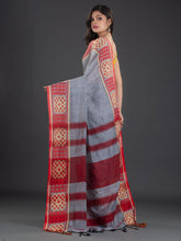 Load image into Gallery viewer, Women Grey Woven Design Cotton Saree