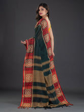 Load image into Gallery viewer, Teal & Red Cotton Saree