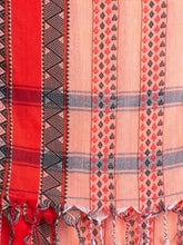 Load image into Gallery viewer, Peach-Coloured & Orange Woven Design Cotton Saree