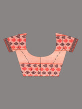 Load image into Gallery viewer, Peach-Coloured & Orange Woven Design Cotton Saree