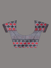 Load image into Gallery viewer, Grey & Red Ethnic Motifs Handwoven Cotton Saree