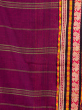 Load image into Gallery viewer, Fuchsia & Orange Woven Design Cotton Saree