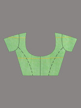 Load image into Gallery viewer, Green & Pink Hand Woven Cotton Saree