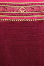 Load image into Gallery viewer, Brown Handwoven Cotton Saree With Temple Design