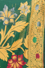 Load image into Gallery viewer, Green Silk Cotton Handwoven Jamdani Saree