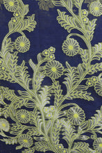 Load image into Gallery viewer, Blue Silk Cotton Handwoven Jamdani Saree